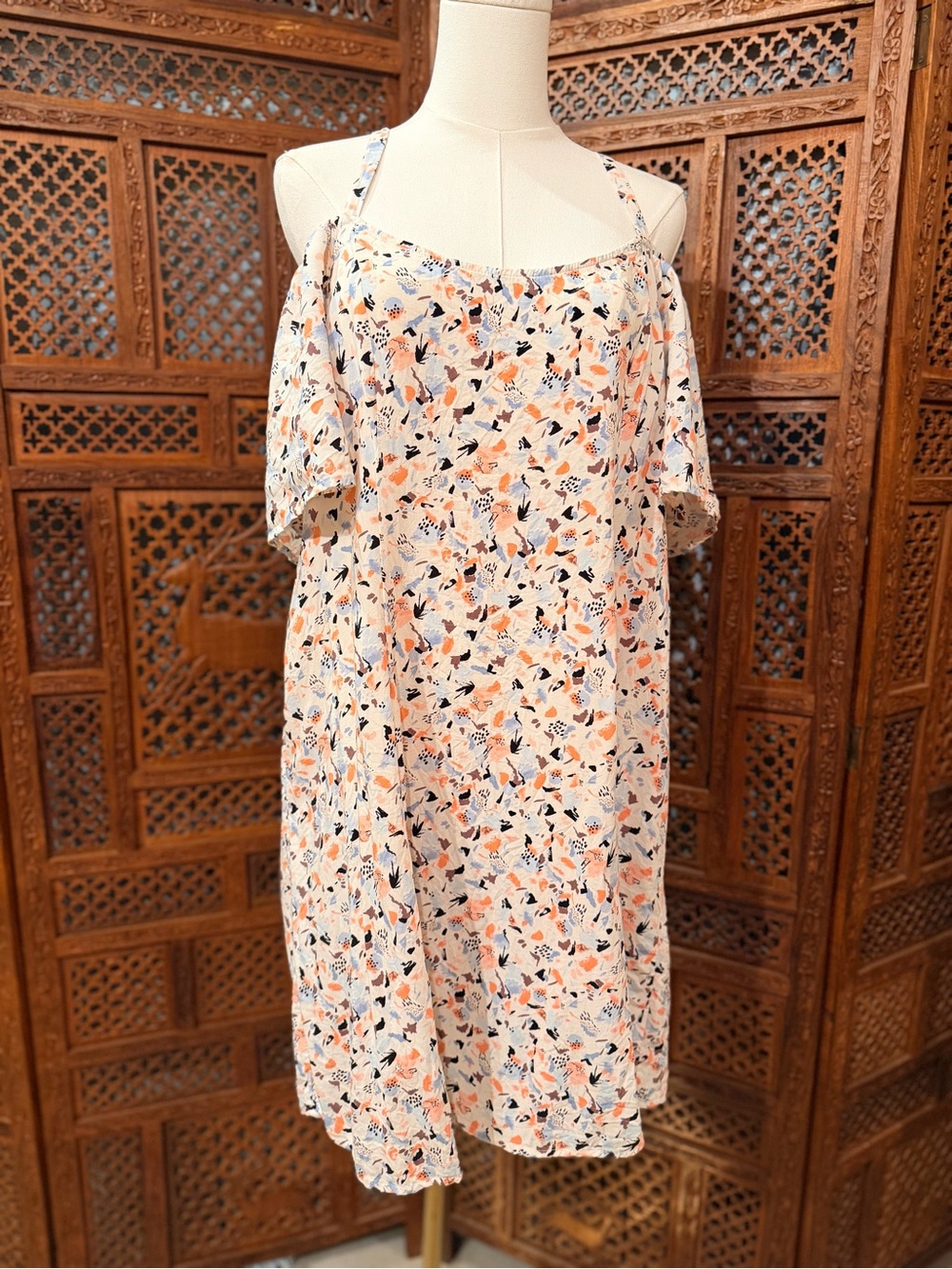 Torrid Mini Challis  cold shoulder Trapeze Dress size 0